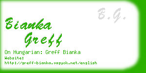 bianka greff business card